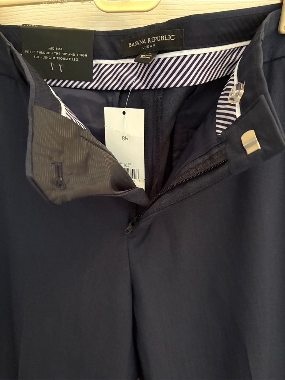 Banana Republic NWT women’s dress pants Logan Navy size 8 brand new machine wash - Picture 9 of 9